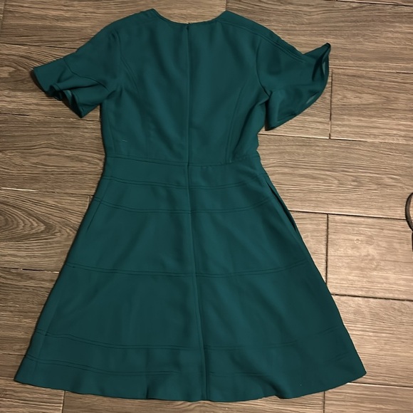 Banana Republic Teal Flutter Sleeve Dress size 4 - Picture 5 of 10